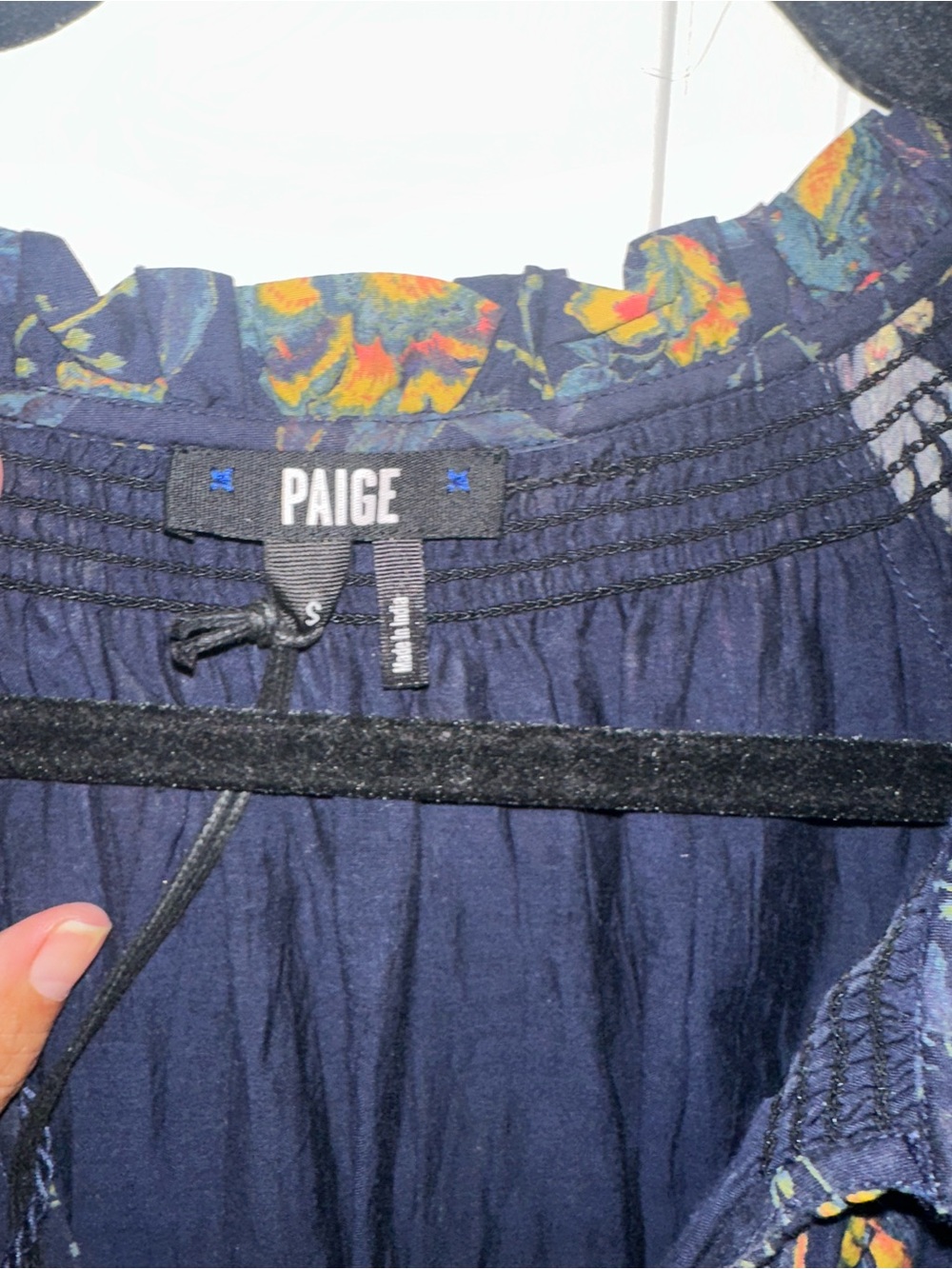PAIGE Lemay Floral Mini Dress with Ruffled Neckline - Picture 3 of 9